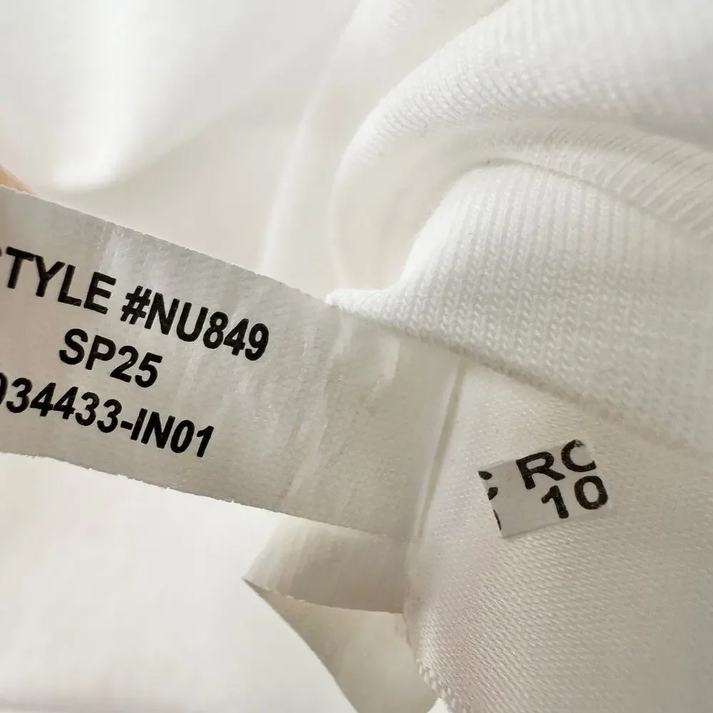 NEW Madewell Puff Sleeve Drop Shoulder Knit Top Cotton Viscose White Small